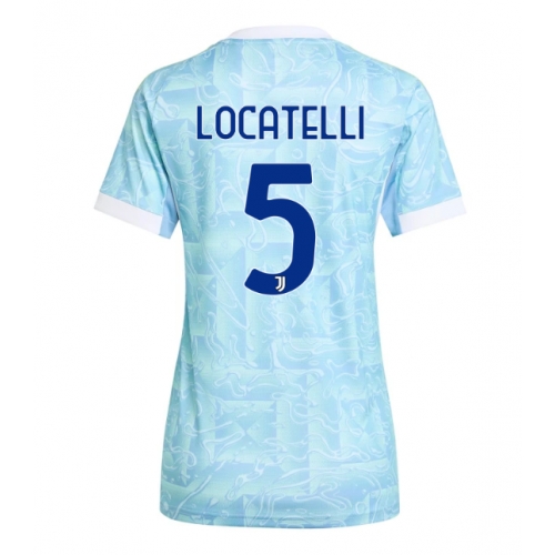 Billige Fotballdrakt Juventus Manuel Locatelli #5 Replika Bortedrakt Dame 2025-26 Kortermet Billige Fotballdrakt Juventus Manuel Locatelli #5 Replika Bortedrakt Dame 2025-26 Kortermet